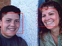 face recognition of woman and boy