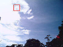 a cloud in the sky with face form
